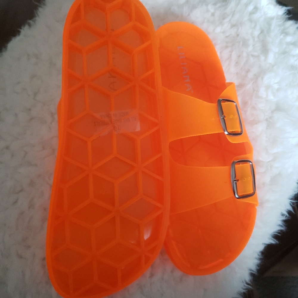 Liliana Orange Summer Wear slippers